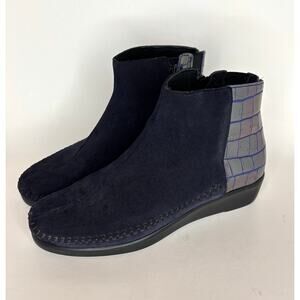 SAS Women’s 7 Jade Ankle Boot Moccasin Toe Zip Closure Orthopedic Low Bootie